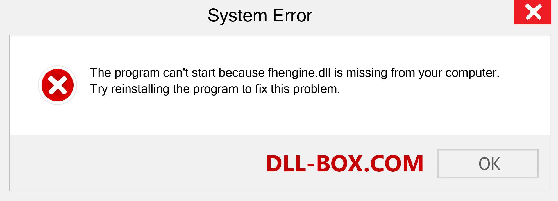  fhengine.dll file is missing?. Download for Windows 7, 8, 10 - Fix  fhengine dll Missing Error on Windows, photos, images